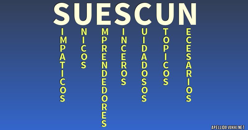 Significado del apellido suescun
