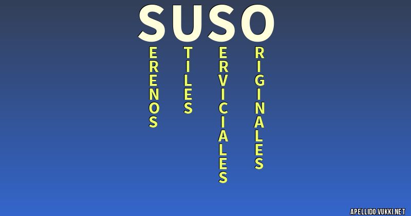 Significado del apellido suso