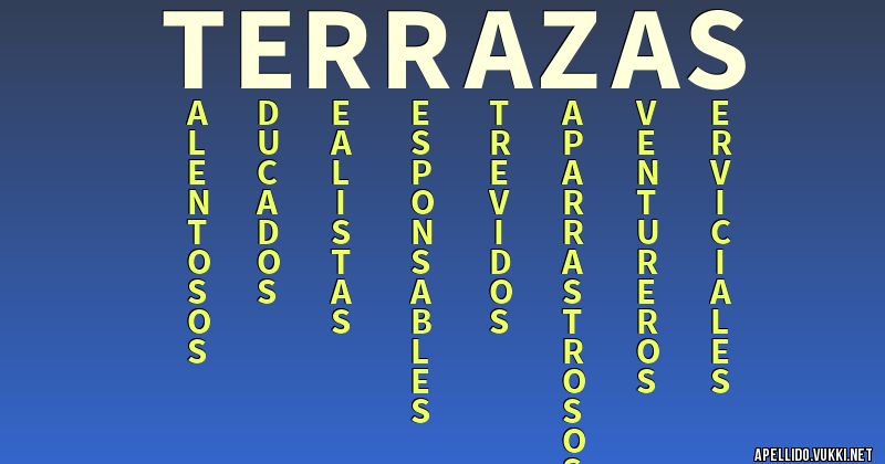 Significado del apellido terrazas