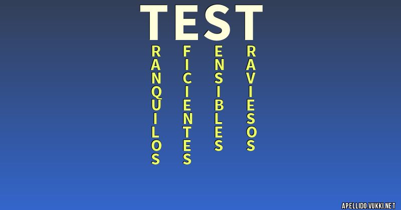 Significado del apellido test'