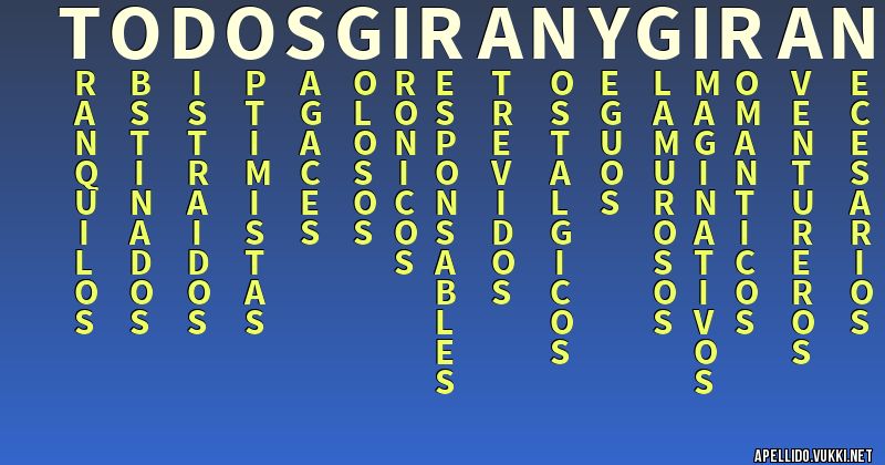Significado del apellido todosgiranygiran