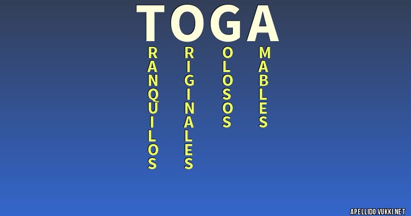 Significado del apellido toga