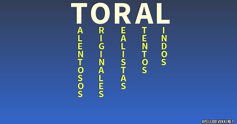 Significado del apellido toral
