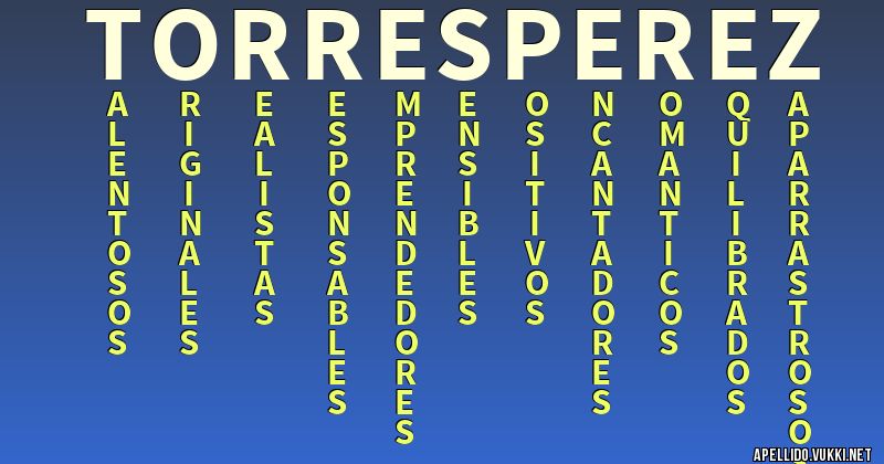 Significado del apellido torres pérez
