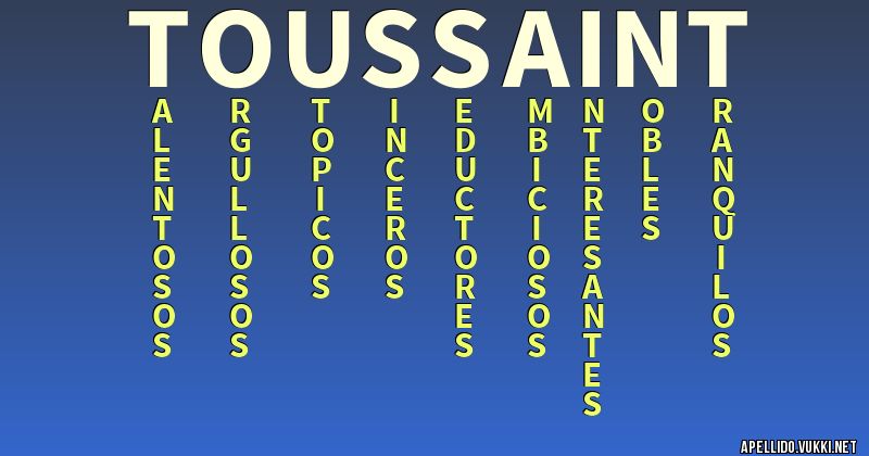 Significado del apellido toussaint