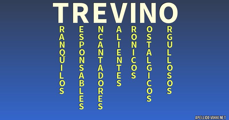Significado del apellido treviño