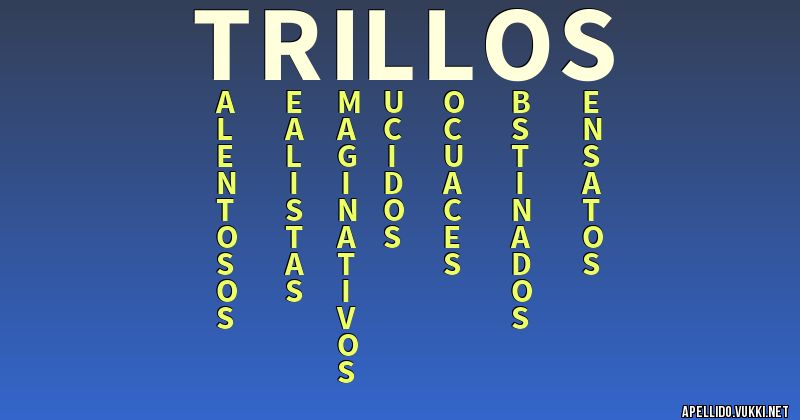 Significado del apellido trillos