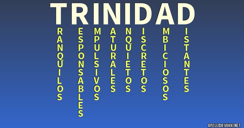 Significado del apellido trinidad