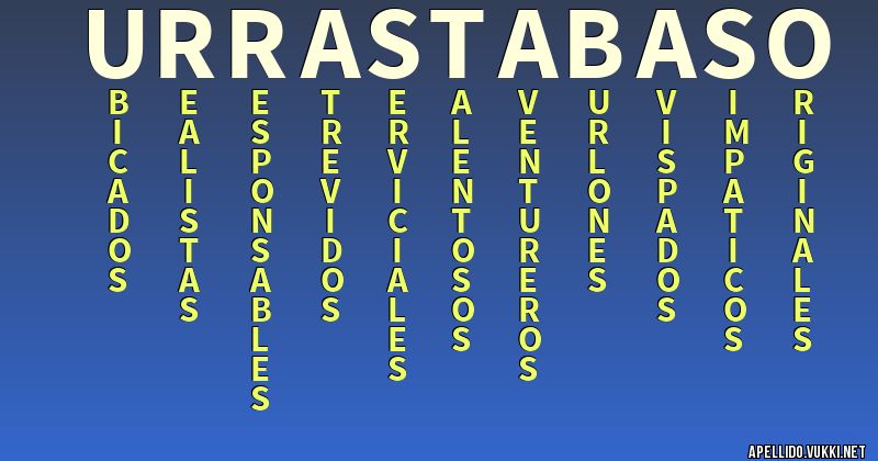 Significado del apellido urrastabaso