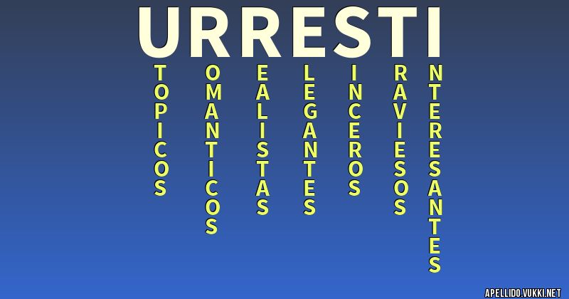 Significado del apellido urresti