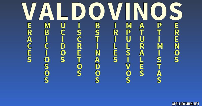 Significado del apellido valdovinos