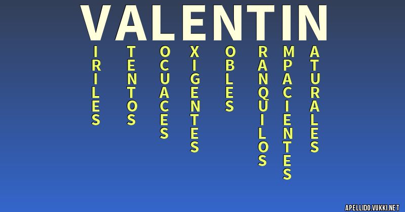 Significado del apellido valentin