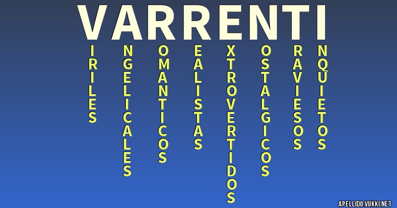 Significado del apellido varrenti