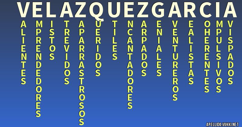 Significado Del Apellido Velazquez Garcia Significados De Los Apellidos