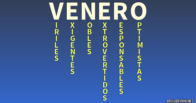 Significado del apellido venero - Significados de los apellidos