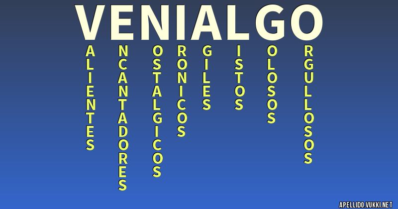 Significado del apellido venialgo