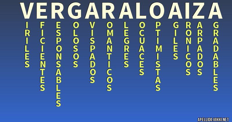 Significado del apellido vergara loaiza