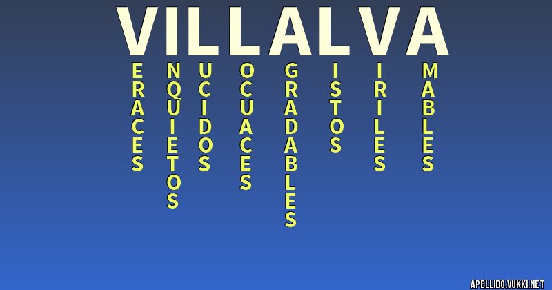 Significado del apellido villalva