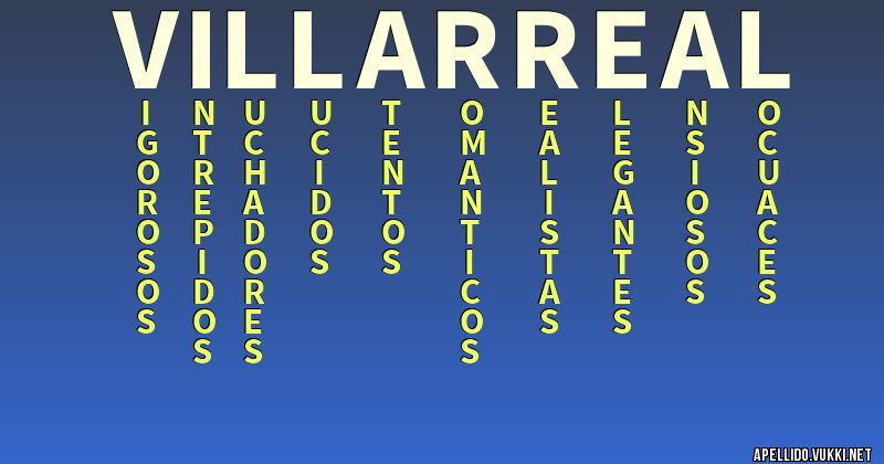Significado del apellido villarreal - Significados de los apellidos