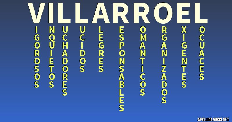 Significado del apellido villarroel