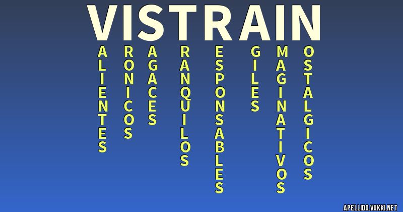 Significado del apellido vistraín