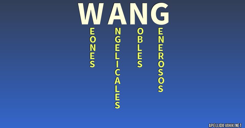 Significado del apellido wang
