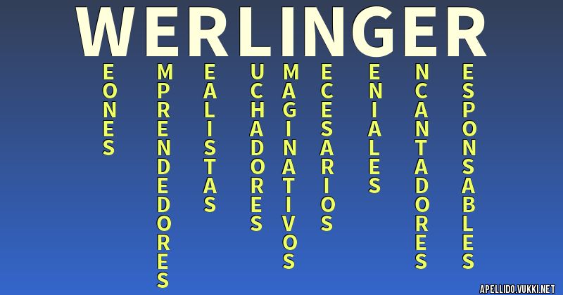 Significado del apellido werlinger