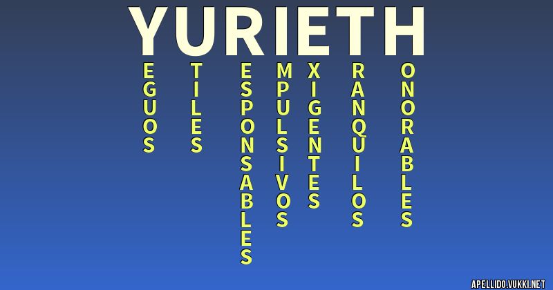 Significado del apellido yurieth