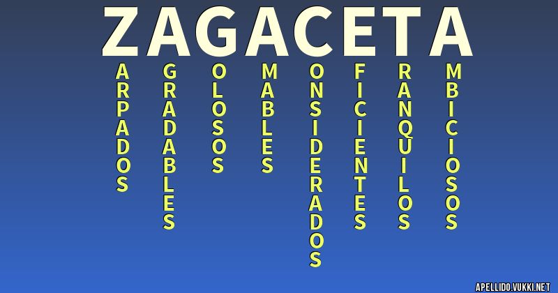 Significado del apellido zagaceta