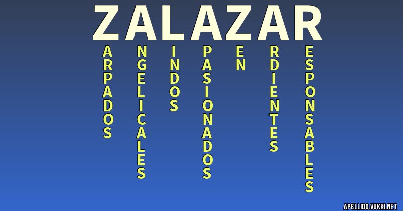 Significado del apellido zalazar
