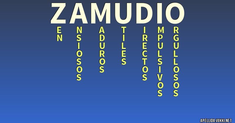Significado del apellido zamudio