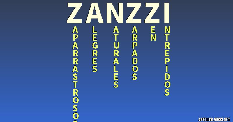 Significado del apellido zanzzi