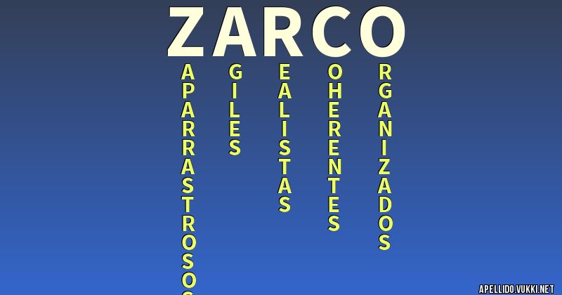 Significado del apellido zarco