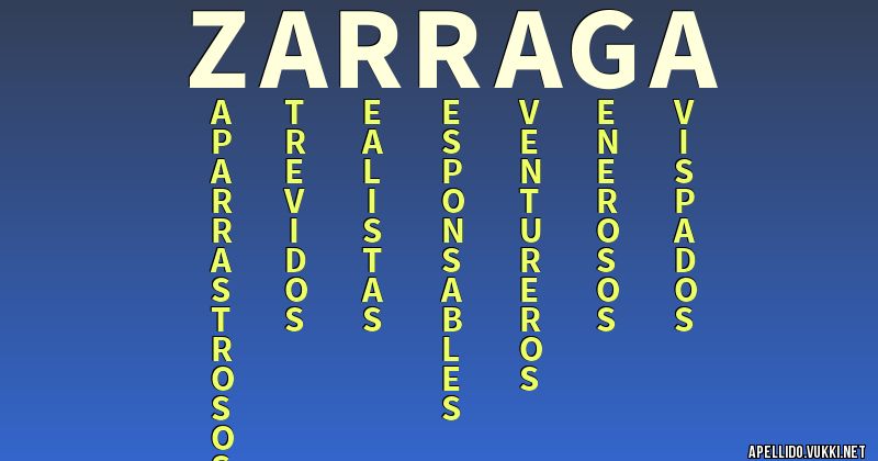 Significado del apellido zarraga