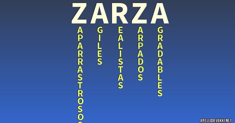 Significado del apellido zarza