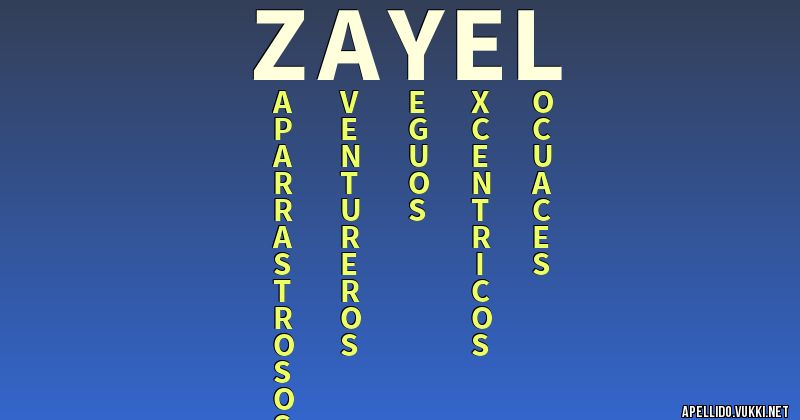 Significado del apellido zayel
