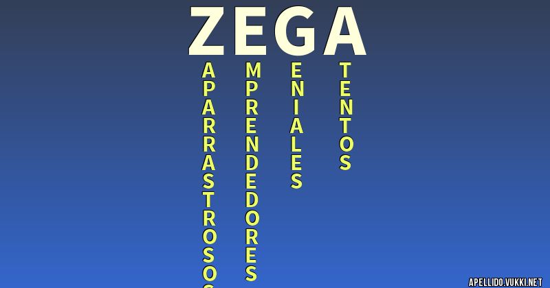 Significado del apellido zega