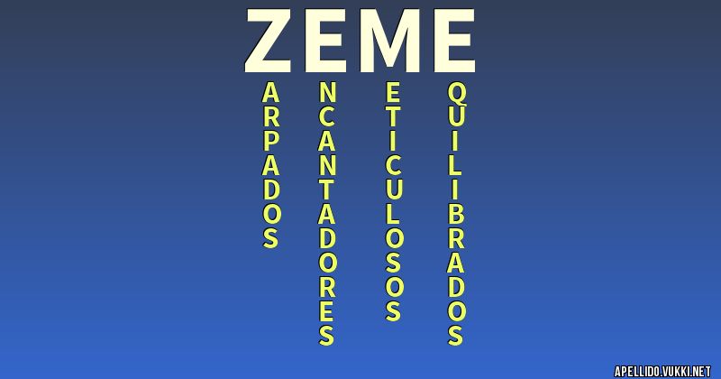 Significado del apellido zeme