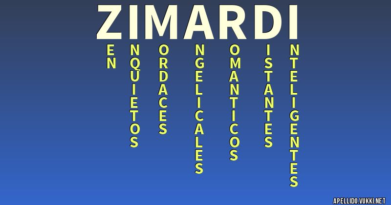 Significado del apellido zimardi
