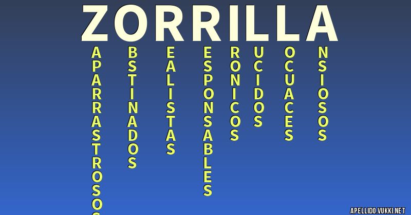 Significado del apellido zorrilla