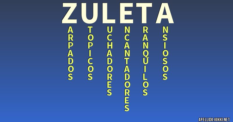 Significado del apellido zuleta