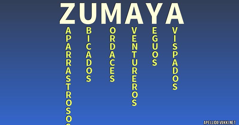 Significado del apellido zumaya